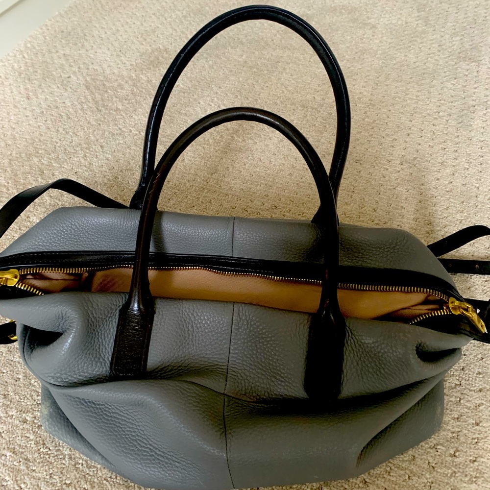 Jcrew gorgeous leather grey purse